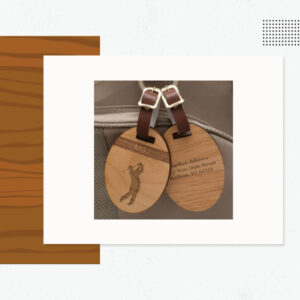 Round Shaped Wood Luggage Tags – Environment Friendly