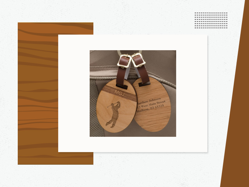 Round Shaped Wood Luggage Tags – Environment Friendly