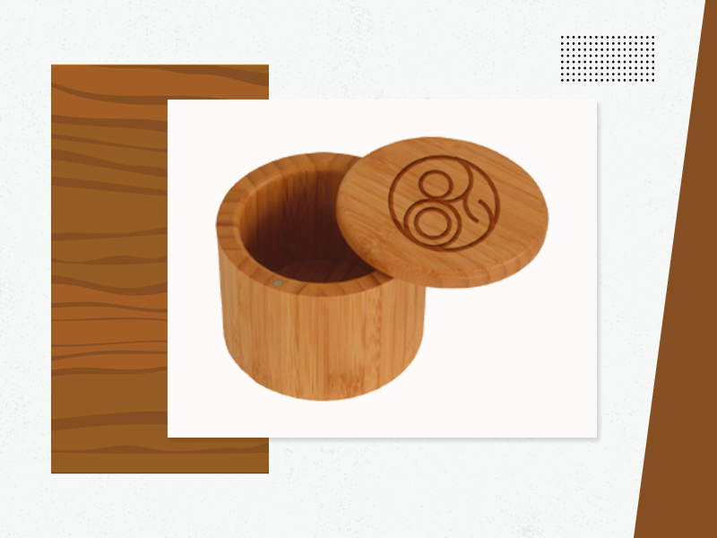 Wood Salt Boxes (a. Round Salt Box)