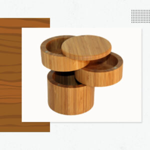 Wood Salt Boxes (3. Tiered Salt Box | Great for Office Caddy Small Items)