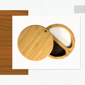 Wood Salt Boxes (d.Dual Salt / Pepper Holder)
