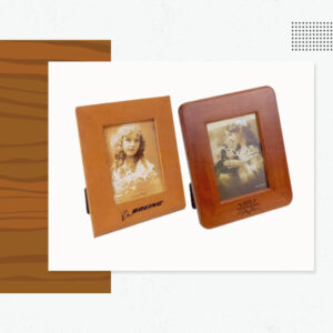 3-1/2” X 5” Lasered Wood Photo Frame - Custom Logo Wood Products