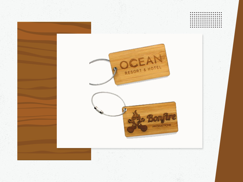 Bamboo Keychains - Custom Logo Wood Products