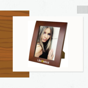 Walnut Finish Wood Frame With Glass Lens - Custom Logo Wood Products
