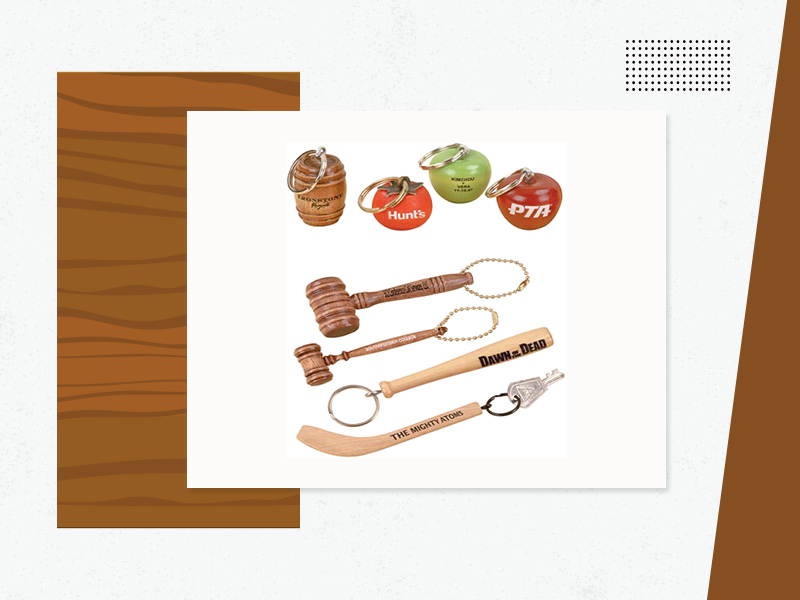 WOOD KEYRING NOVELTIES