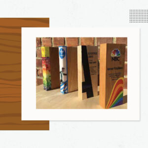 Cuboid Award - Custom Logo Wood Products