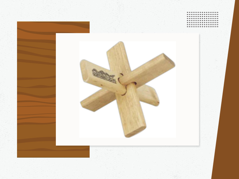 X-SHAPED WOOD PUZZLE