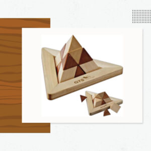 3-d Pyramid Shaped Puzzle - Custom Logo Wood Products