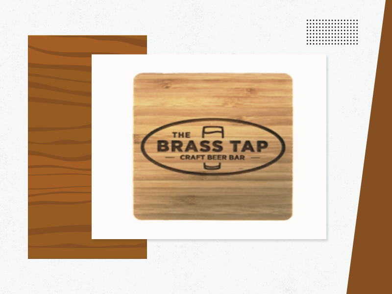 Bamboo Wood Coasters - Custom Logo Wood Products
