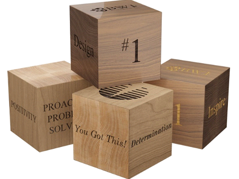 Walnut or Maple Cubes