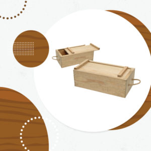 IRON BRANDED WOOD SLIDE TOP BOX