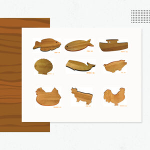 Novelty Shaped Wood Cutting - Custom Logo Wood Products