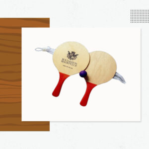 Rustic Wood Grain Paddle Ball Set - Custom Logo Wood Products
