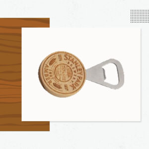 WOOD BOTTLE OPENERS w/ MAGNETIC BACK (Style C)