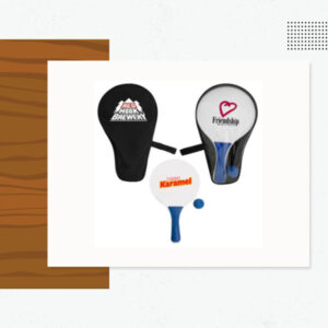 The Bag with 2 Wooden Beach Paddles - Custom Logo Wood Products