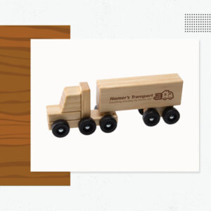 The Semi Wooden Truck - Custom Logo Wood Products