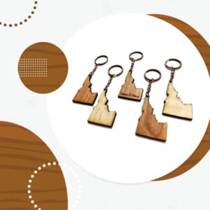 WOOD KEY RINGS