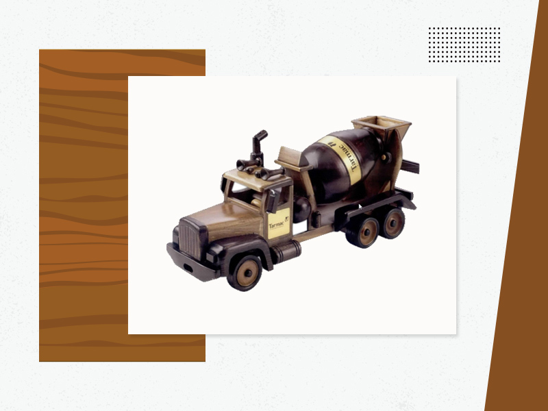 Wood Cement Mixer - Custom Logo Wood Products