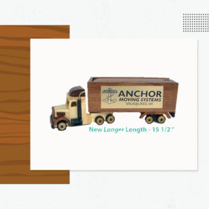 Wood Semi Truck With Sliding Lid - Custom Logo Wood Products