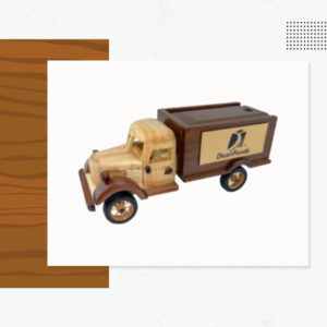 Wood Truck With Sliding Lid - Custom Logo Wood Products