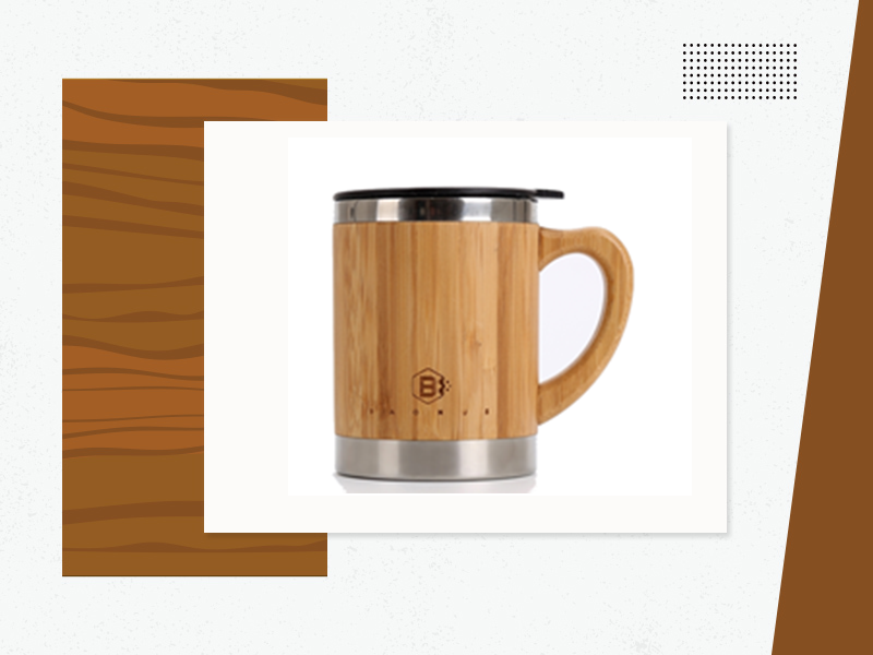 Wood Stainless Steel Hot or Cold Bottle - Custom Logo Wood Products