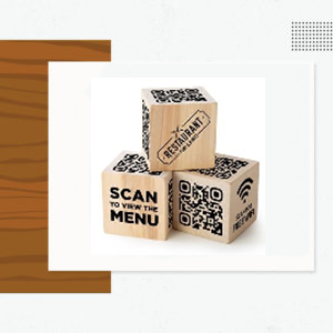 Social Media Cubes - Custom Logo Wood Products