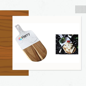 Unique Marble and Wood Cutting Board - Custom Logo Wood Products