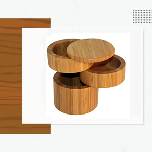 3 Tiered Salt Box for Office Caddy - Custom Logo Wood Products
